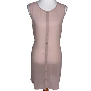 Wynne Layers Elegant Blush Sleeveless Sheer Tunic